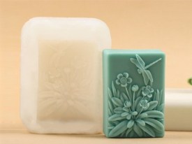 Molde silicona jabon rectangular libelula 